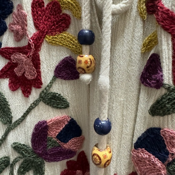 soft surroundings embroidered peasant top - Picture 3 of 5